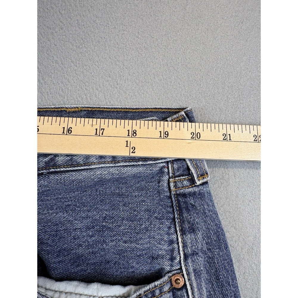 Levi's 501 Original Fit Jeans Mens 42x32 Blue Button Fly Straight Denim - Picture 2 of 9